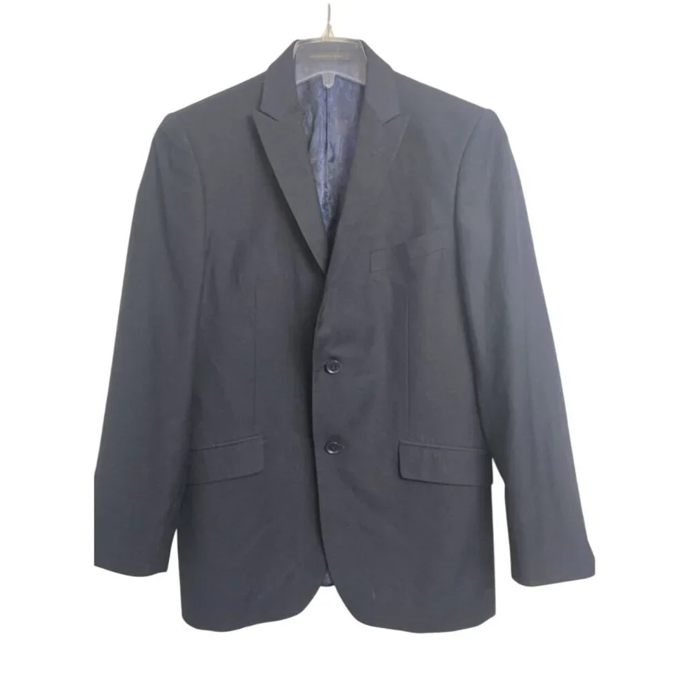 Perry Ellis Portfolio Super 160s Italy Blue‎ Suit Jacket Blazer 40R